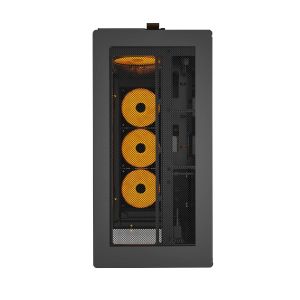 Montech кутия Case ATX - HS02 PRO (B) - 5 x 120 mm ARGB Fans, USB-C, Black