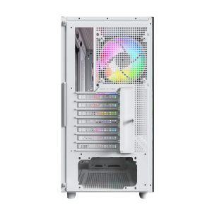 Montech Case ATX - XR Wood (W) - 4 x 120 mm ARGB Fans, Wood, USB-C, White