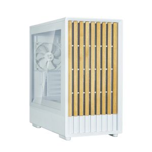 Zalman Case mATX - P10 NAMU WHITE - Wood, USB-C