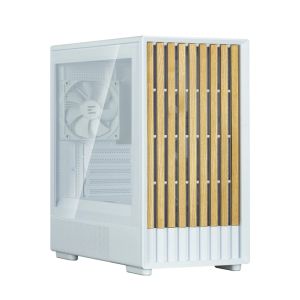 Zalman Case mATX - P10 NAMU WHITE - Wood, USB-C