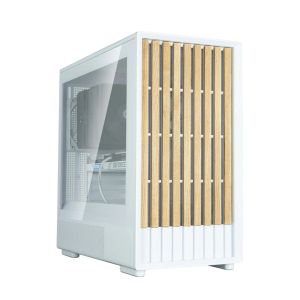 Zalman Case mATX - P10 NAMU WHITE - Wood, USB-C