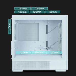 Zalman Case mATX - P10 NAMU WHITE - Wood, USB-C
