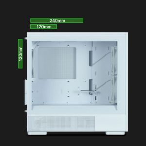 Zalman Case mATX - P10 NAMU WHITE - Wood, USB-C
