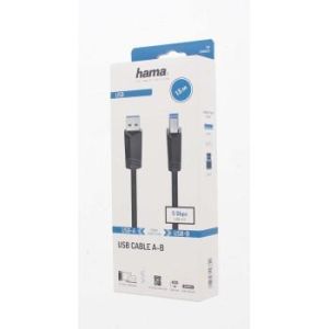 Cablu HAMA USB 3.0 -A tată -B tată, 1,5 m, 1 stea