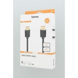 Hama DisplayPort cable, 8K ultra HD, gold-plated, double-shielded, 2 m