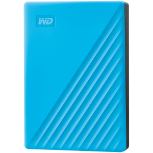 WD My Passport 4 TB taşınabilir HDD USB3.0 USB2.0 uyumlu Mavi Perakende
