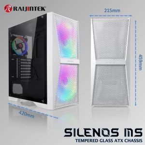 Raijintek кутия Case ATX - SILENOS MS PRO WHITE - 2 x 200 mm ARGB Fans