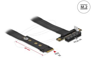 Delock M.2 Key M to PCIe x4 NVMe Adapter with 20 cm cable