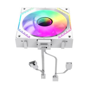 Gamemax Fan Pack 3-in-1 3x120mm - FN12A-S3I White, Daisy-Chain, Addressable RGB