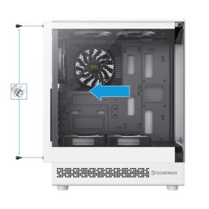 Gamemax Case ATX - Vista COC AW - 5 x 120 mm A-RGB Fans, MB Plate COC Fan