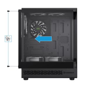 Gamemax Case ATX - Vista COC AB - 5 x 120 mm A-RGB Fans, MB Plate COC Fan