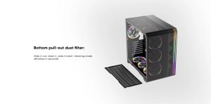 1stPlayer Case ATX - VT7-BK - USB-C, Mesh, A-RGB