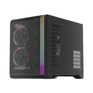1stPlayer Case mATX - VT6-BK - Mesh, A-RGB