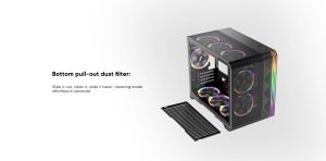 1stPlayer Case mATX - VT6-BK - Mesh, A-RGB