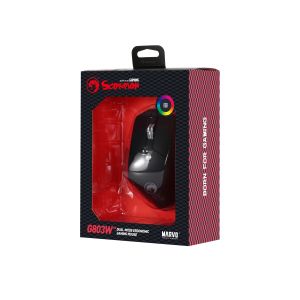 Marvo безжична геймърска мишка Wireless Gaming Mouse Duke 55 G803 BK - 4000dpi, 2.4G, Bluetooth