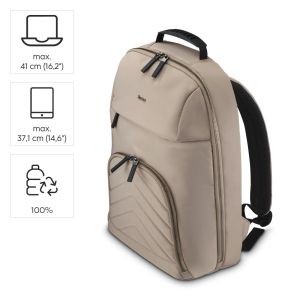Hama "Premium Lightweight" Laptop Backpack, up to 41 cm (16.2"), beige