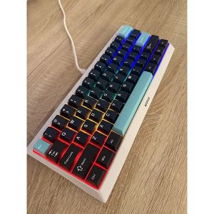 Marvo капачки за клавиатура Custom Keycap Set PBT, 104 keys, Dark Blue, Black, Cyan - MARVO-KP-01-BL
