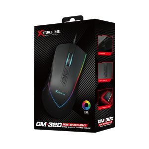 Xtrike ME Gaming Mouse GM-320 Black -12800dpi, RGB