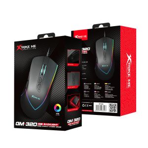 Xtrike ME Gaming Mouse GM-320 Black -12800dpi, RGB