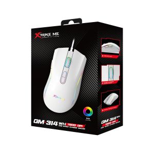 Xtrike ME Gaming Mouse GM-314 White - 7200dpi, RGB