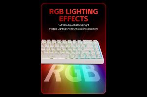 Madlions професионална геймърска механична клавиатура Professional Gaming Mechanical Keyboard MAD 60 PRO - White, 8K, Gateron Jade Customized [Linear]