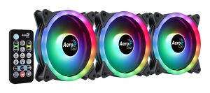 AeroCool Fan Pack 3-in-1 3x120mm - DUO 12 Pro - Addressable RGB with Hub, Remote - ACF3-DU10227.11