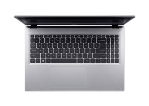 Лаптоп Acer Aspire Go 15, AG15-71P-52P2, Intel Core i5-13420H (8C/12T, up to 4.60GHz, 12 MB), 15.6" FHD IPS SlimBezel LCD, 16GB DDR5 4600MHz, 512GB PCIe NVMe SSD, Intel UMA, FHD Cam,WiFi 6, BT 5.2,  No OS, Pure Silver 
