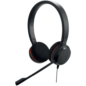 JABRA EVOLVE 20 UC Stereo USB Headband, Noise cancelling, USB connector, with mute-button and volume control on the cord, with foam ear cushion