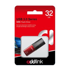 Addlink флашка Flash U55 32GB USB 3.0 Aluminium Red - ad32GBU55R3