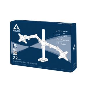 Arctic Desk Mount Dual Monitor 4xUSB - Z2 - Gen 3