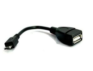 VCom Кабел OTG USB AF / Micro USB Black - CU226-0.2m