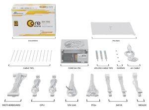 Seasonic PSU ATX 3.1 750W Gold, Full Modular, PCIe 5.1 - CORE GX-750 V2 White - SRP-CGX751-A5A32SF-WH