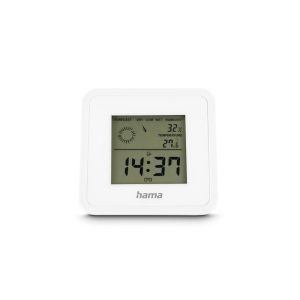 Hama "Borneo" Thermometer and Hygrometer, Digital, For Indoors, white