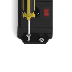 Hama Power Strip, 4-Way, 90°, Individually Switchable, Wall Mounting, 1.4 m, blk.
