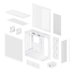 Arctic Case E-ATX - Xtender (White) - 5 A-RGB Fans included