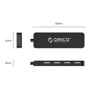 Hub Orico USB2.0 HUB 4 porturi Negru - FL01-BK