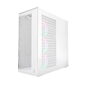 Arctic кутия Case E-ATX - Xtender VG (White) - PCIe Gen 4 riser included, 5 A-RGB Fans included