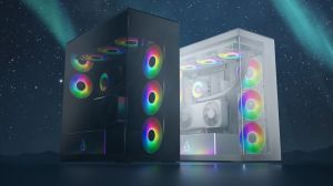 Arctic кутия Case E-ATX - Xtender VG (White) - PCIe Gen 4 riser included, 5 A-RGB Fans included