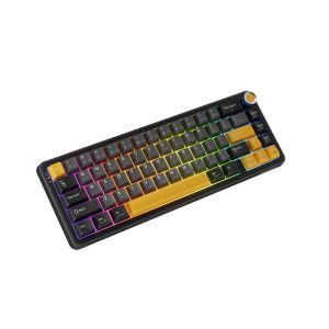 Marvo безжична механична геймърска клавиатура Wireless Gaming Mechanical keyboard Titan 65 - KG984W Black - Banana Crystal [Linear]