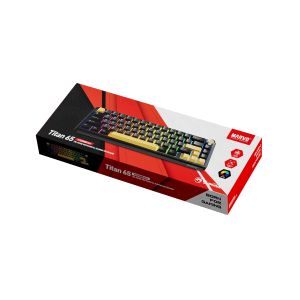 Marvo безжична механична геймърска клавиатура Wireless Gaming Mechanical keyboard Titan 65 - KG984W Black - Banana Crystal [Linear]