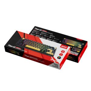 Marvo безжична механична геймърска клавиатура Wireless Gaming Mechanical keyboard Titan 65 - KG984W Black - Banana Crystal [Linear]