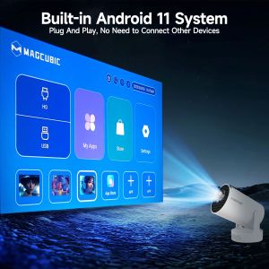 MagCubic Portable LED Projector HY300 Pro+ - 4K, Android 11, Wi-Fi, Bluetooth 5.4