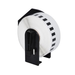 Makki съвместими етикети Brother DK-22214 - White Continuous Length Paper Tape 12mm x 30.48m, Black on White - MK-DK-22214