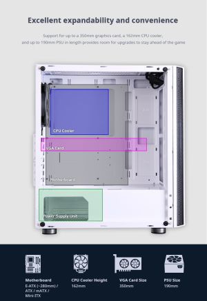Zalman кутия за компютър Case ATX - R2 WHITE