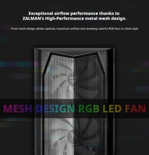 Zalman Case ATX - N4 - RGB, Tempered Glass