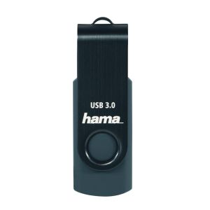Stick de memorie USB HAMA Rotate, 64 GB, USB 3.0 70 MB/s, albastru petrol