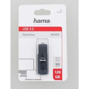 Hama "Rotate" USB Flash Drive, USB 3.0, 128GB, 90 MB/s, petrol blue