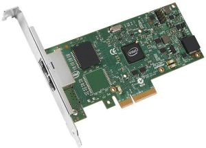 Placă de rețea Intel I350-T2V2, adaptor server dual Gigabit PCI-Ex 10/100/1000, 2xRJ45