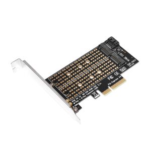 Makki Адаптер M2 SSD NVMe+SATA (M-key+B-key) to PCI Express 3.0 4x adapter - MAKKI-M2-PCIE-2X