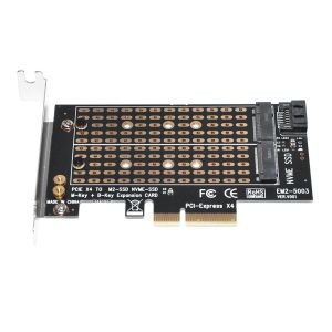 Makki M2 SSD NVMe+SATA (M-key+B-key) to PCI Express 3.0 4x adapter - MAKKI-M2-PCIE-2X